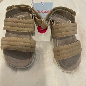 NWT Cat & Jack Girls Toddler Sandals Tan Size 5